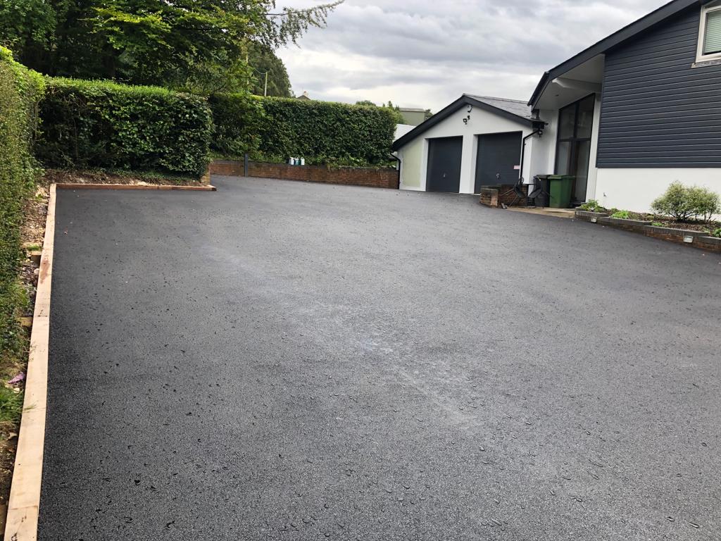 This is a photo of a asphalt driveway which is in the process of being installed by Dandenong South Road Tech